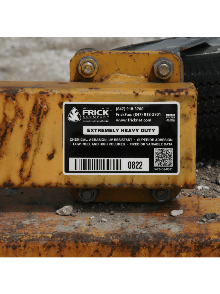 Extremely Heavy Duty Labels William Frick & Co