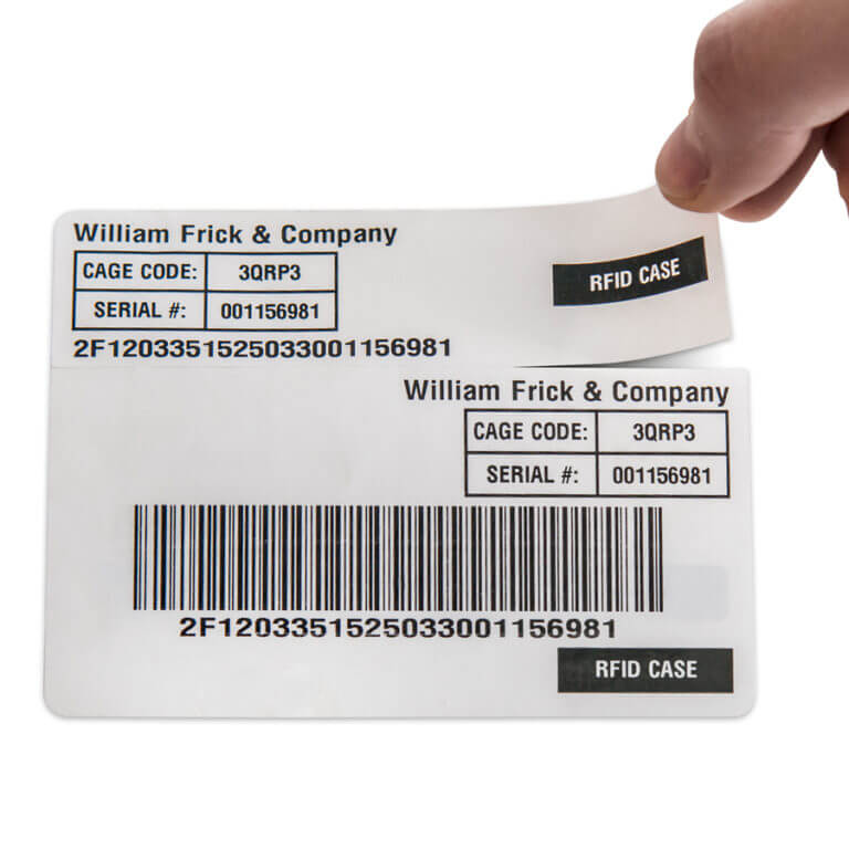 MILSTD129 RFID Shipping Labels William Frick & Company