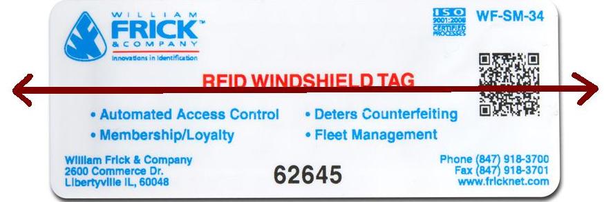 RFID Windshield Tag Polarization Image