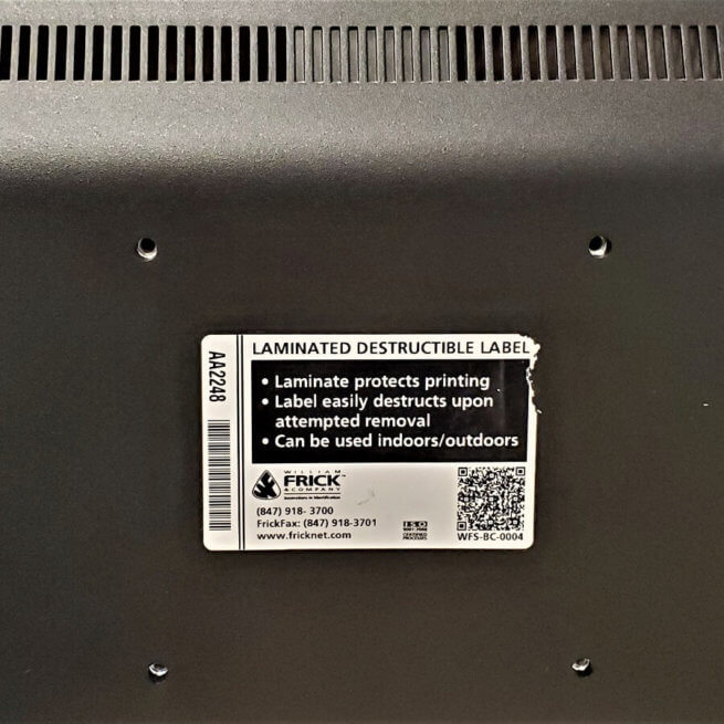 Laminated Destructible Labels