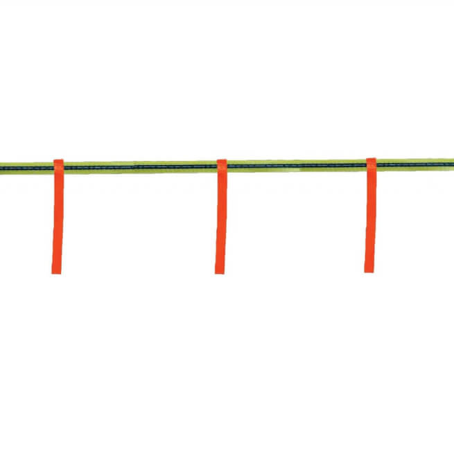 Yellow and orange barricade tape.